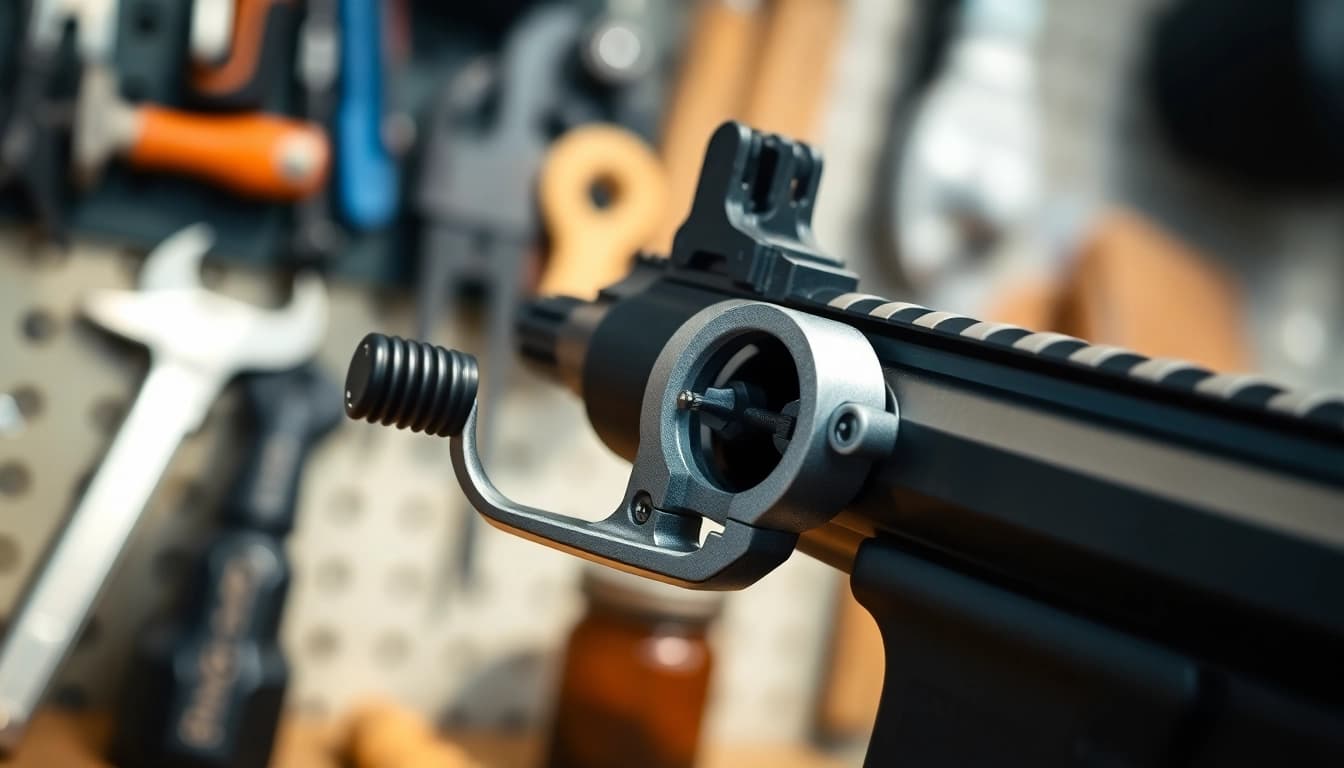 View of the WOT trigger for AR15 showcasing its precision and design features.