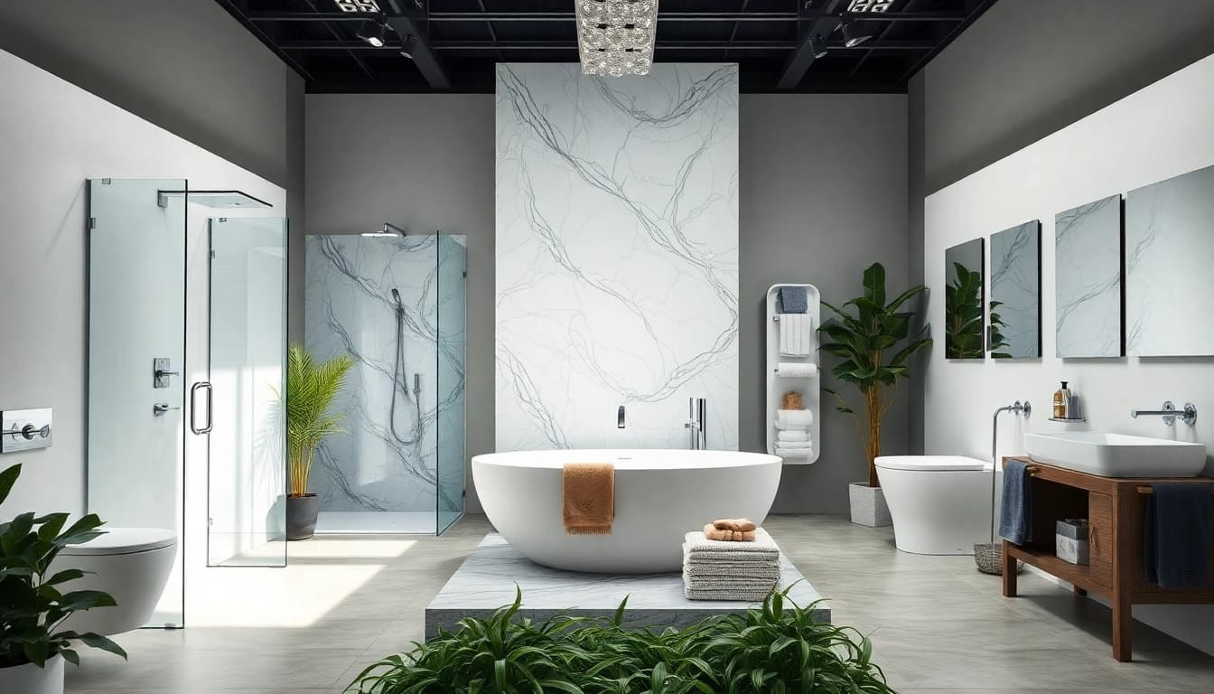 Erleben Sie die hochwertigen Produkte der sonni sanitär GmbH in einem modernen Badezimmer-Showroom.