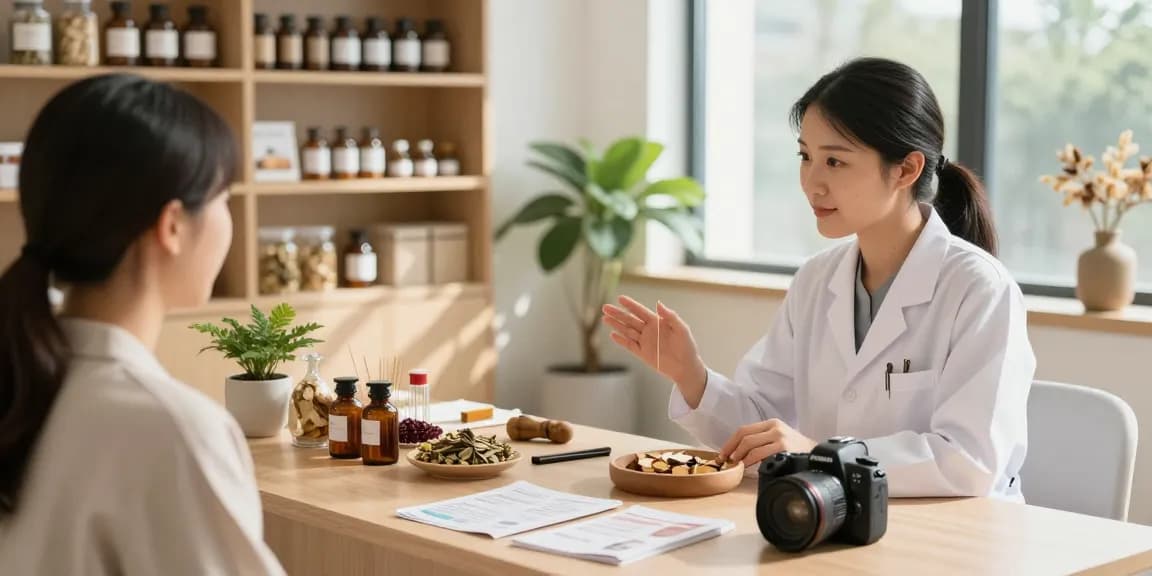 Patient receiving treatment at 영통한의원 herbal clinic, showcasing personalized care and wellness.