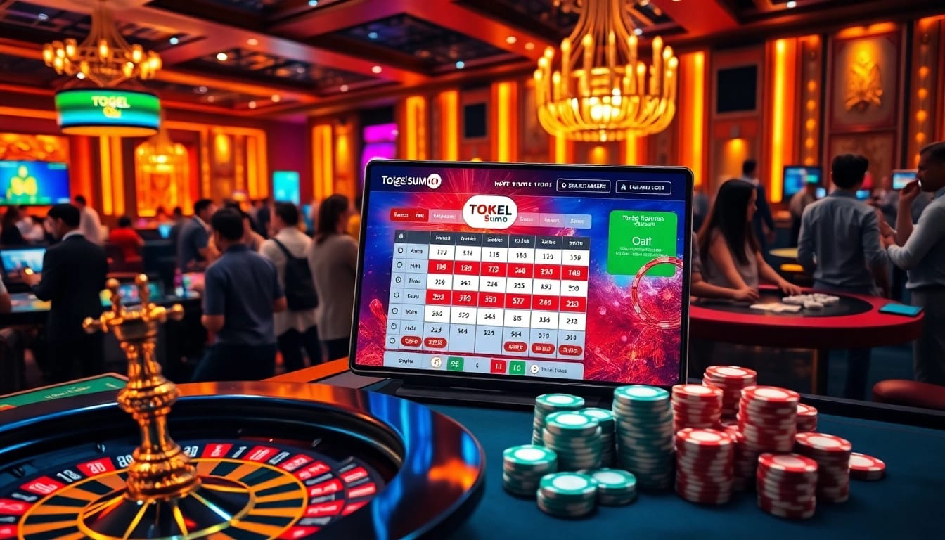Adegan taruhan Togel Sumo yang menarik menampilkan kegembiraan judi online dan strategi.