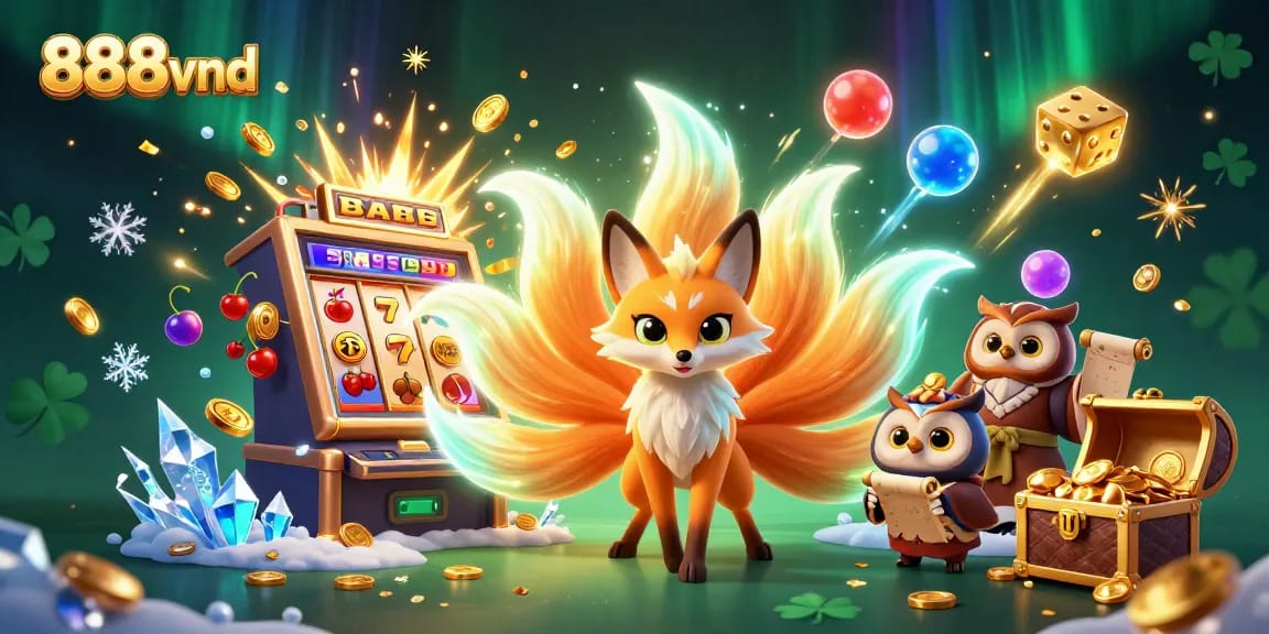 Experience the vibrant gaming atmosphere of 888vnd with dazzling visuals and exciting casino elements.