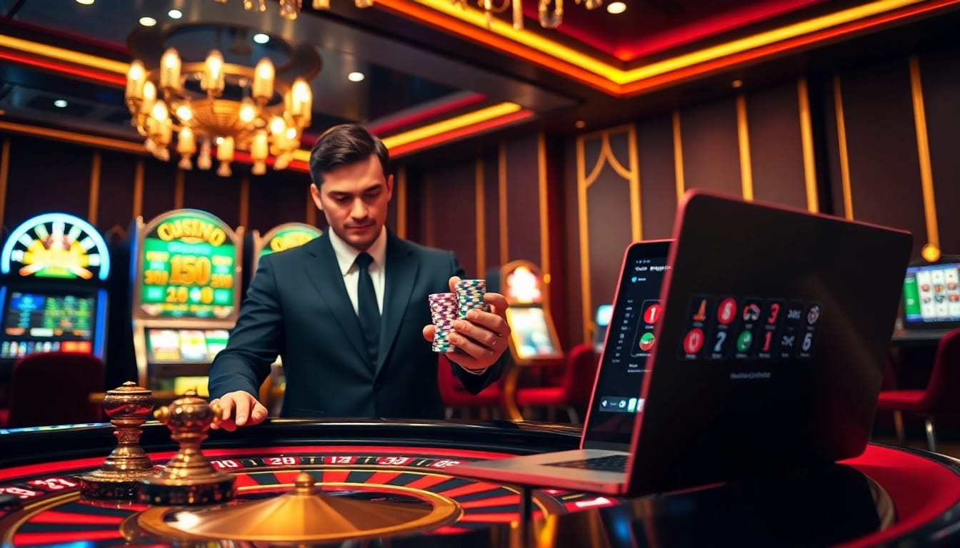 Découvrez casino en ligne france fiable à une table de roulette luxueuse dans un cadre élégant.