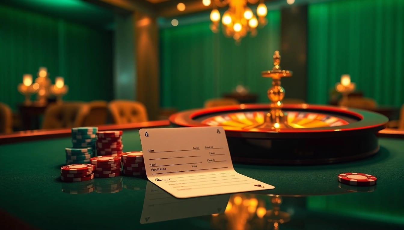 Une expérience de jeu captivante dans un casino en ligne fiable avec une roulette et des jetons de poker.