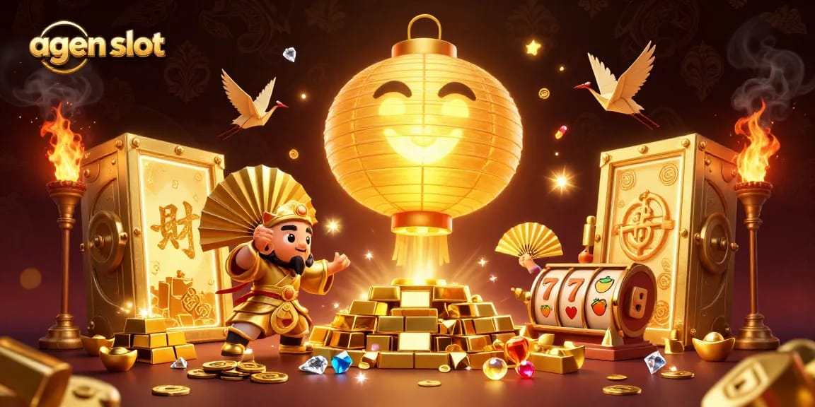 Menaikan peluang menang agen slot dengan simbol keberuntungan dan harta melimpah di kasino.
