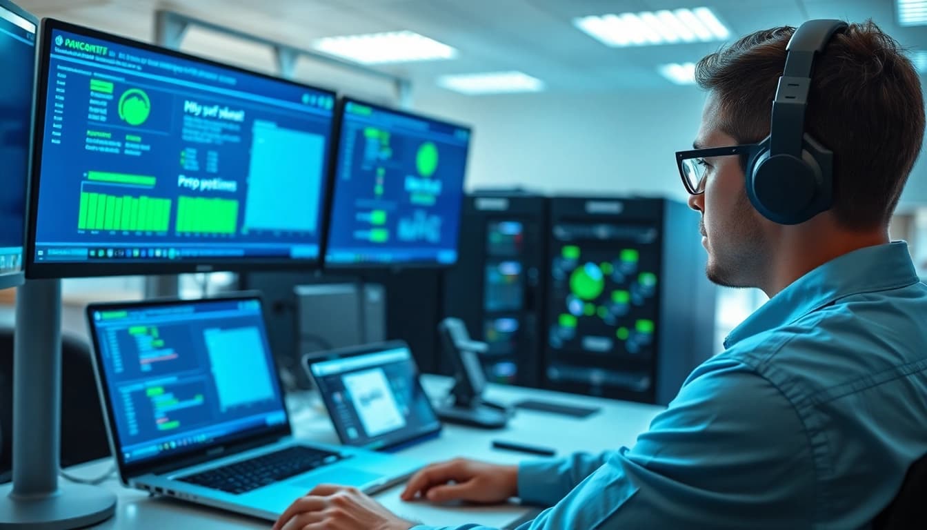 Manage remote patching and monitoring for endpoints effectively in a vibrant IT workspace.