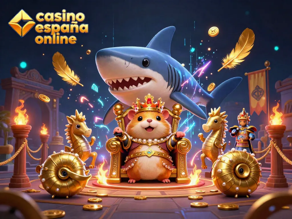 Disfruta de la emoción en casino españa online con un rey hámster y guardias de caballitos de mar.