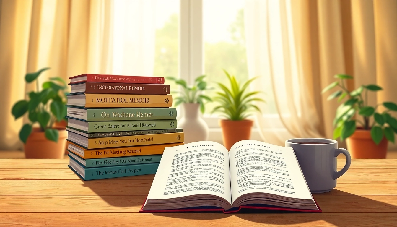 Engaging motivational memoir displayed on a table, accompanied by a coffee cup.