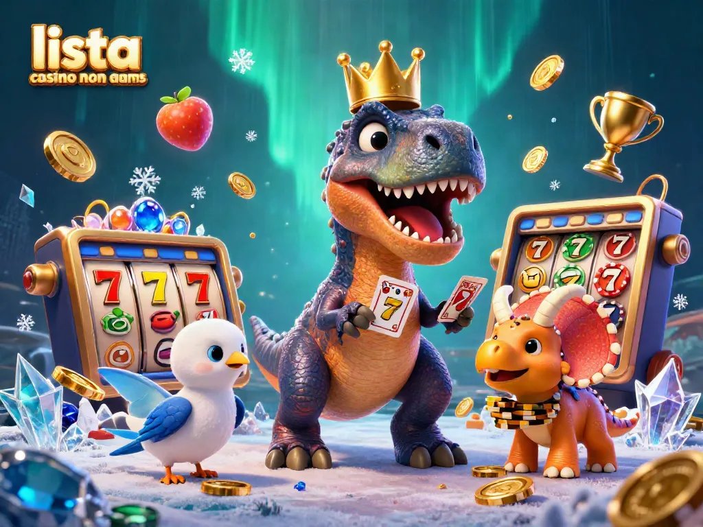 Scopri la lista casino non AAMS con un'illustrazione giocosa che mostra personaggi animati ai tavoli da gioco.