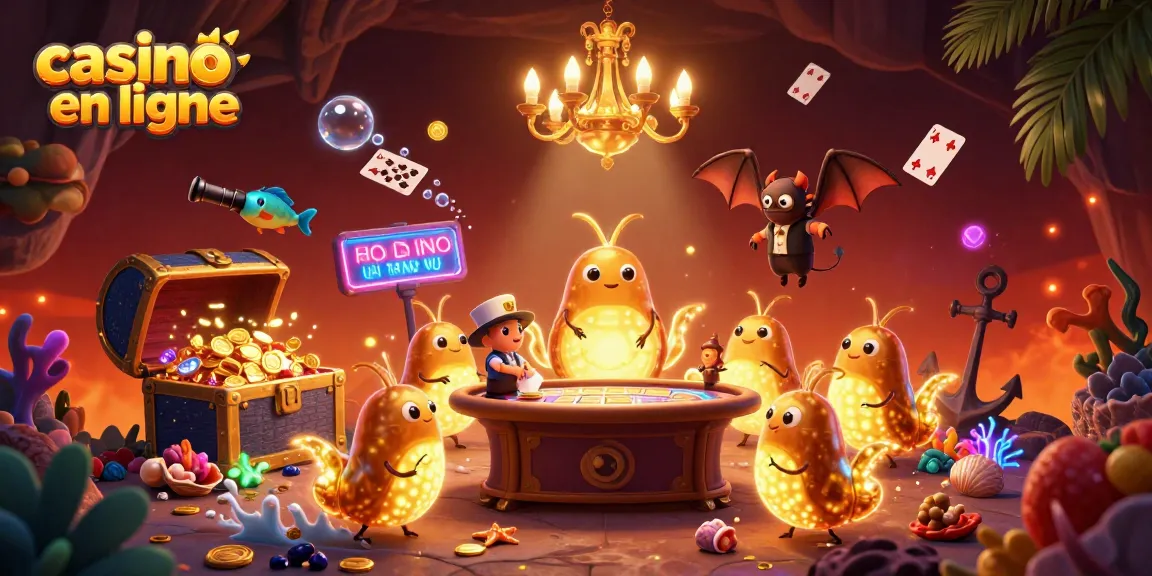 Vivez l'ambiance d'un casino en ligne lumineux, avec des vers luisants éclairant une cave vibrante.