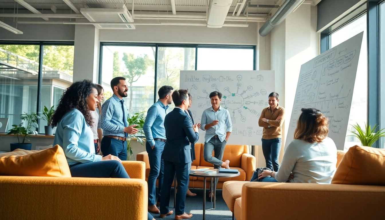 Capture impactful founder leadership insights as diverse professionals collaborate in a vibrant office.