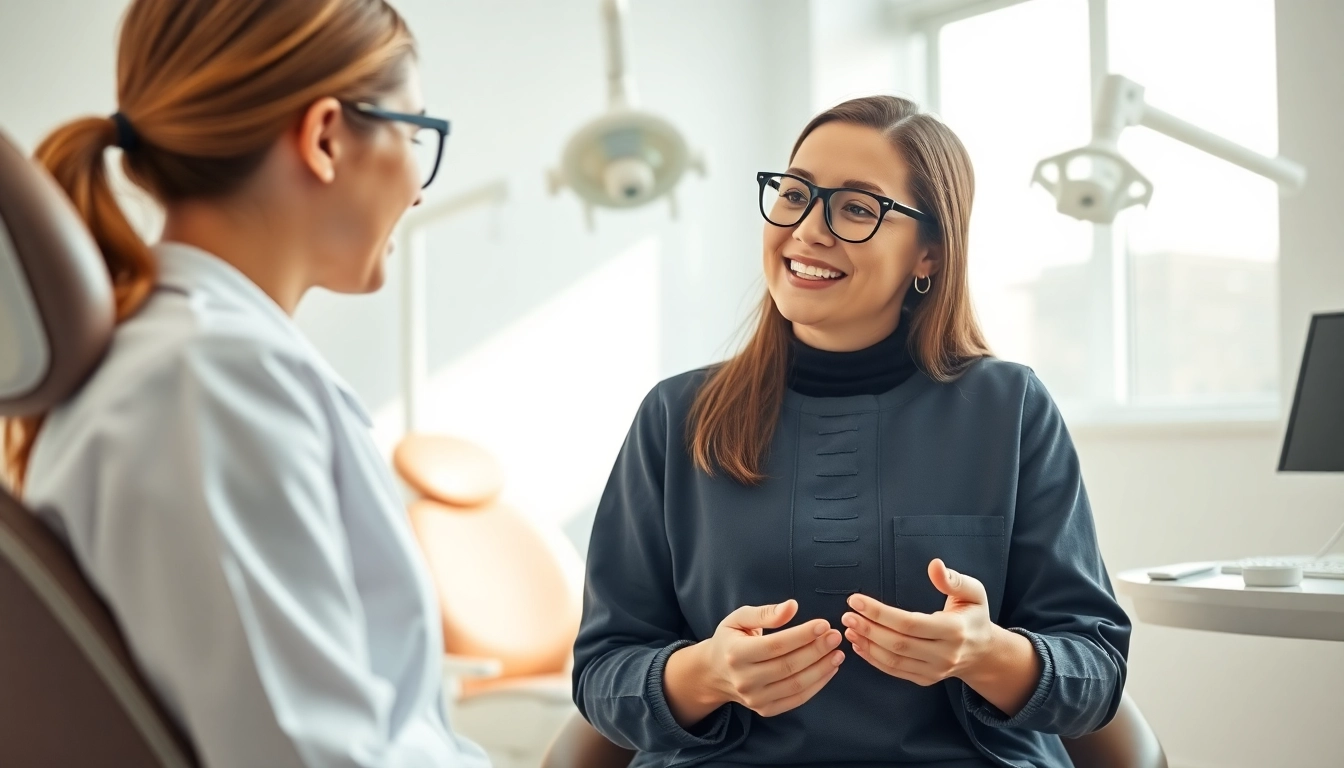 Consultation with an Edmonton orthodontist in a bright, modern clinic.