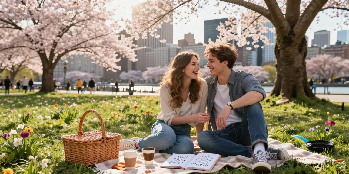 Young couple enjoying a day in the park, expressing feelings of crush on each other.