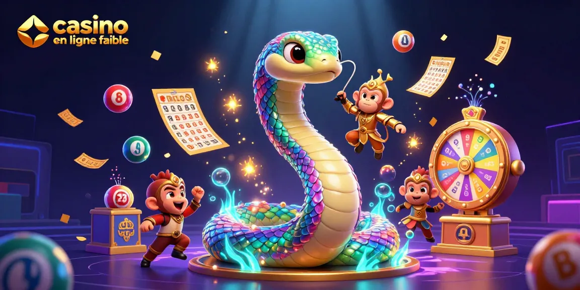 Jouez sur un casino en ligne fiable pour gagner avec cette scène dynamique de loterie.