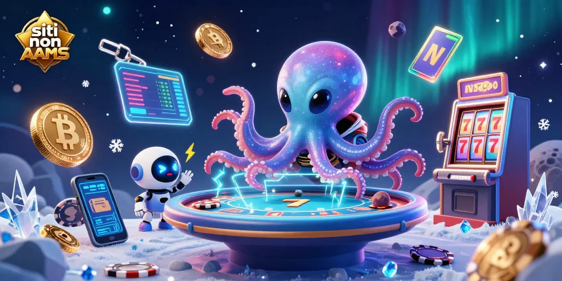 Gioca nei siti non AAMS con un alieno polipo e un robot, immersi in un casinò spaziale.