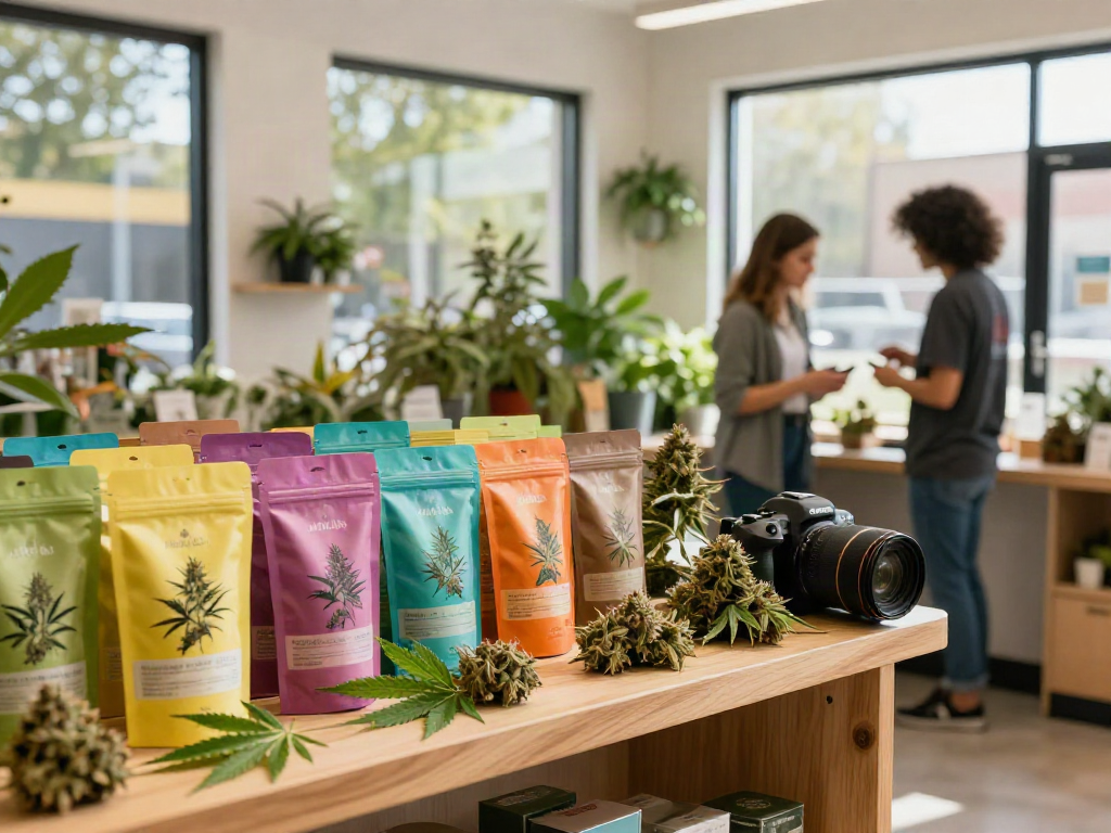 Alien Labs Atomic Apple strain displayed attractively in a modern dispensary.