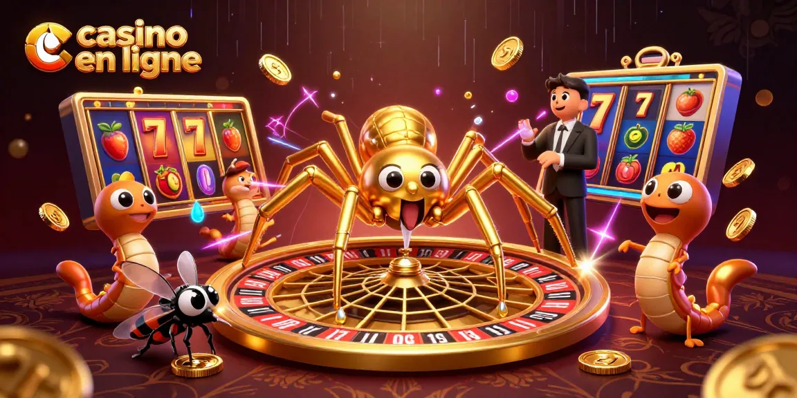 Joue au casino en ligne avec une araignée d'or dans une toile de roulette immersive, mises et symboles