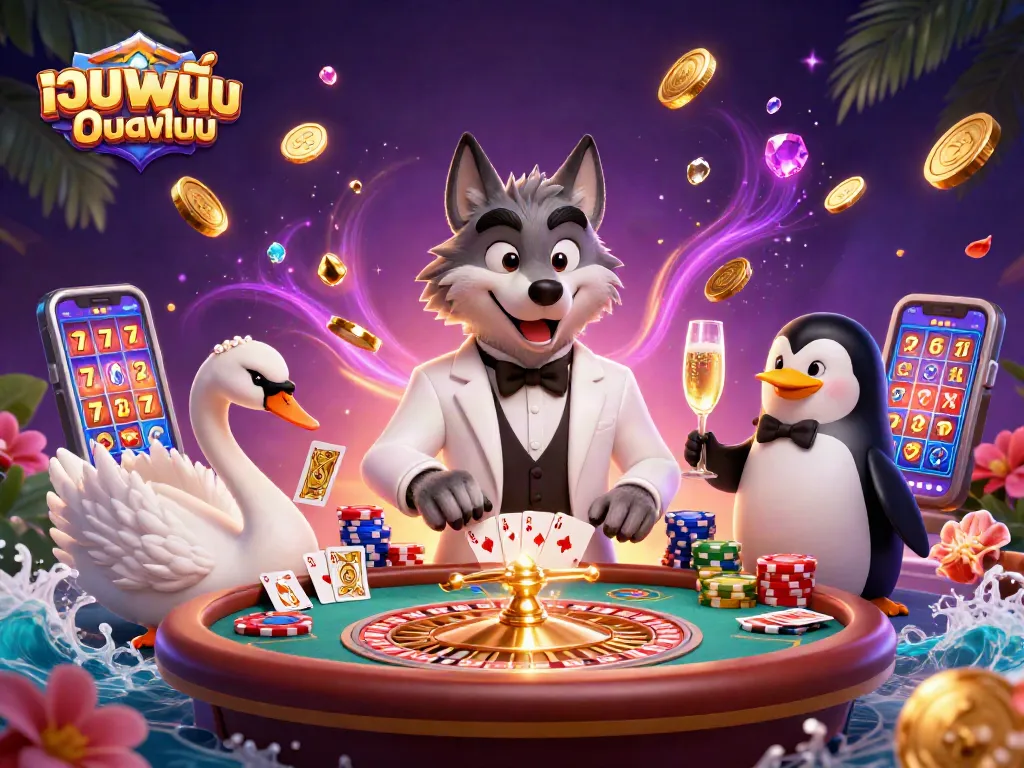 เกมพนันออนไลน์แบบสนุกสนานที่มีโชคชะตาในการเดิมพันและการ์ตูนต่างๆ