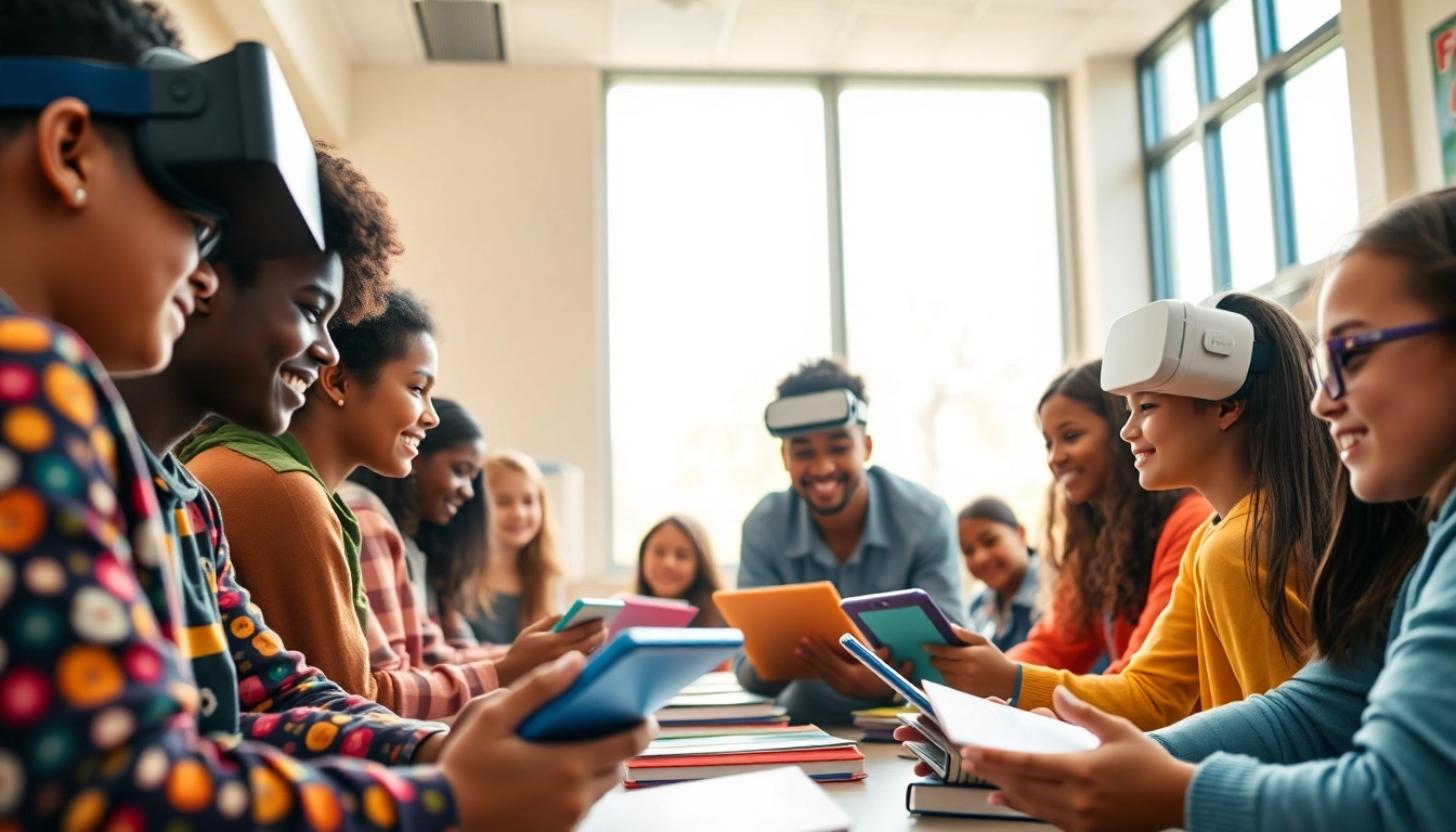 Education equity in a dynamic classroom with diverse students engaged in collaborative learning.