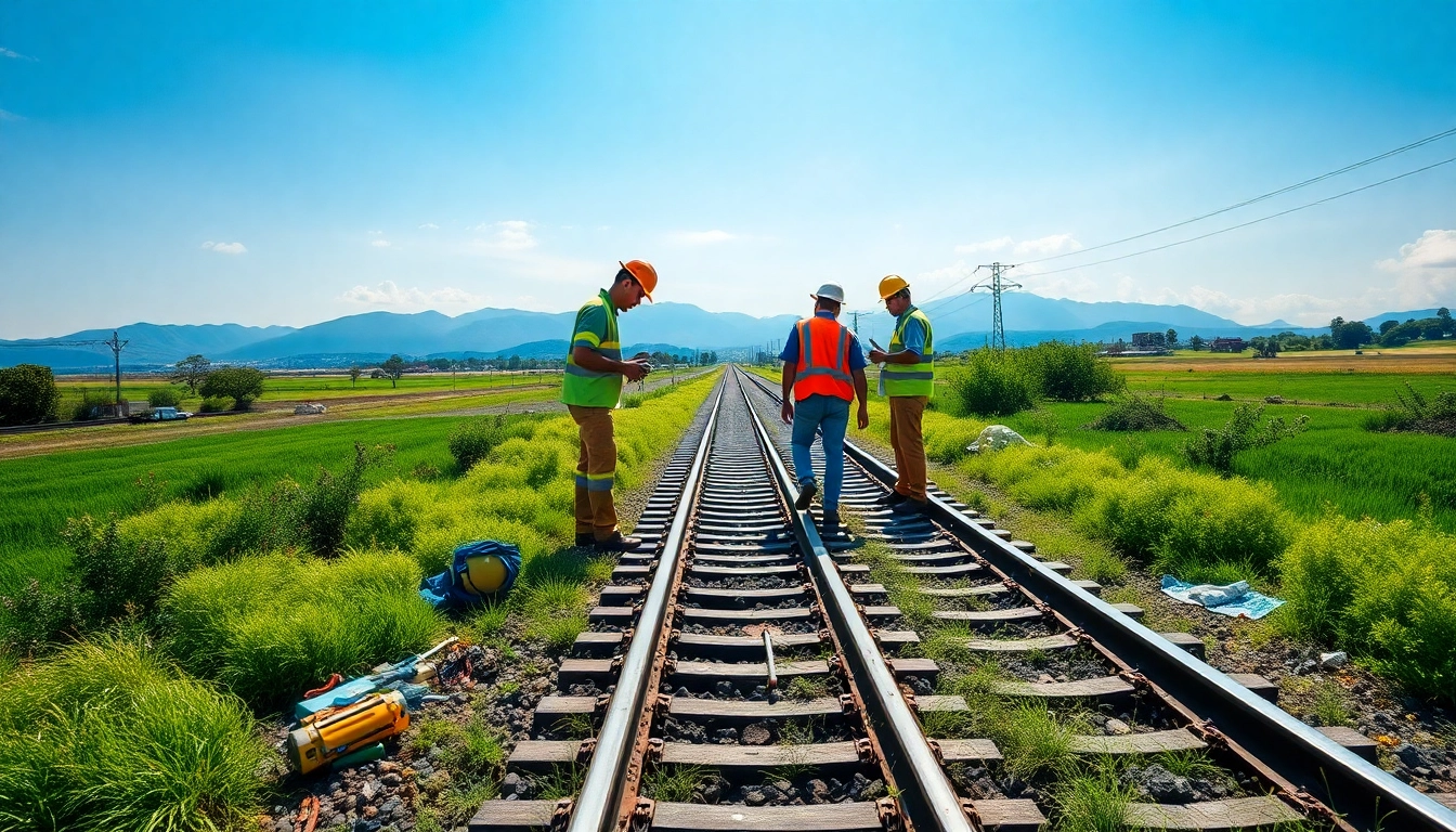 Optimize your railroad maintenance services with dedicated professionals assessing track conditions.
