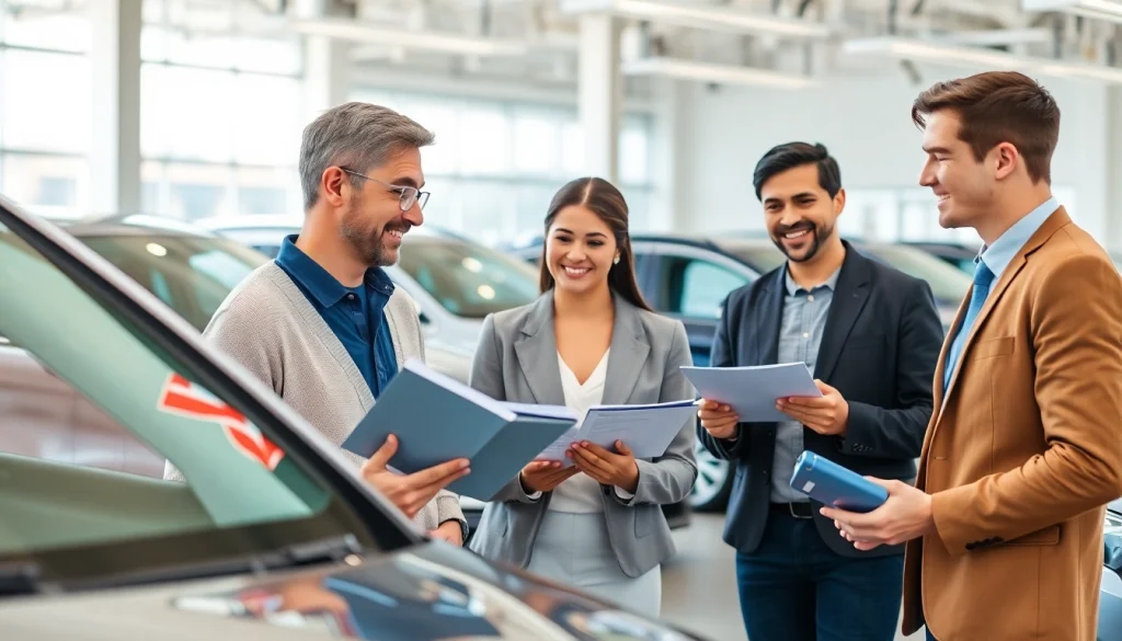 Buy a car with expert help in a vibrant dealership environment.