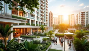 Showcasing the luxurious Tampines ec surrounded by beautifully landscaped areas and community spaces.