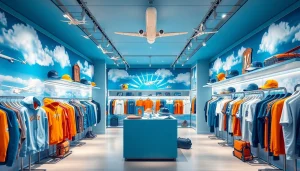 FLY88 aviation-themed apparel store showcasing stylish and unique clothing inspired by flight.