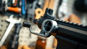 View of the WOT trigger for AR15 showcasing its precision and design features.