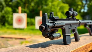 Close-up view of a wot trigger for ar15 installed on an AR-15 rifle.