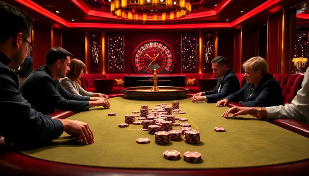 Experience thrilling gameplay at https://rr888.in.net/ with vibrant casino tables and poker chips inviting players to join.