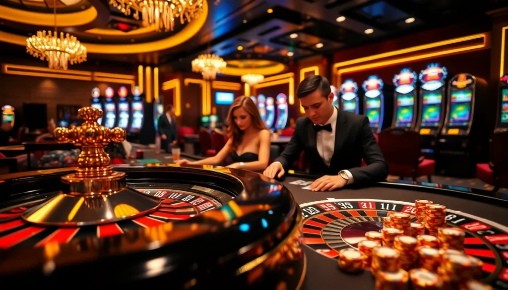 Experience the thrill of a big win with 555 win at an upscale casino table, vibrant poker chips scattered around.