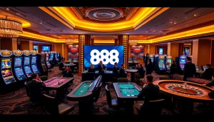 Engaging scene at the luxury u 888 online casino showcasing exciting gameplay and vibrant environment.