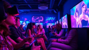 Engaging scene of players enjoying immersive porn games AI experience with vibrant visuals and interactive elements.