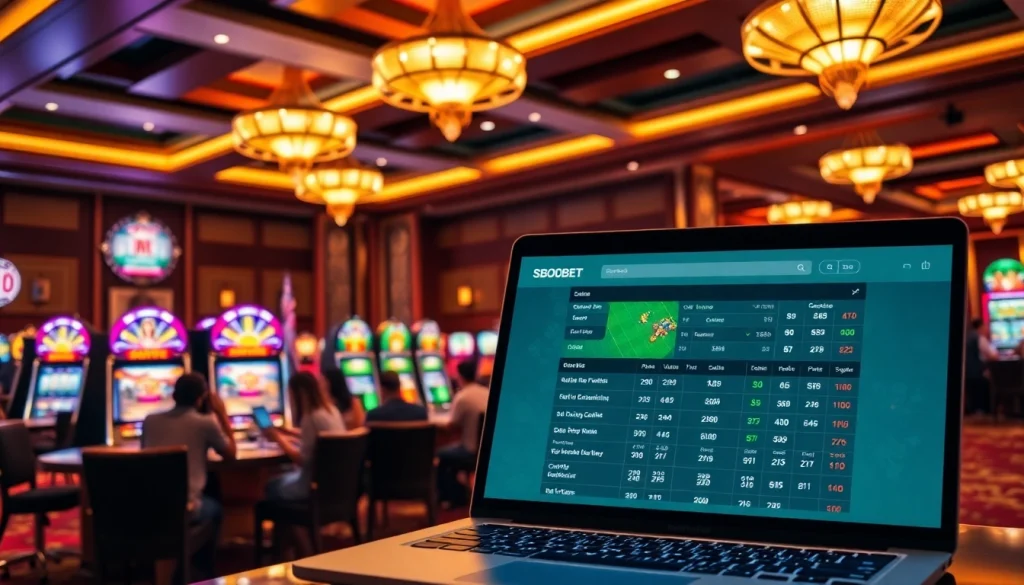 Experience sbobet online gambling with vibrant casino tables and dynamic betting action.