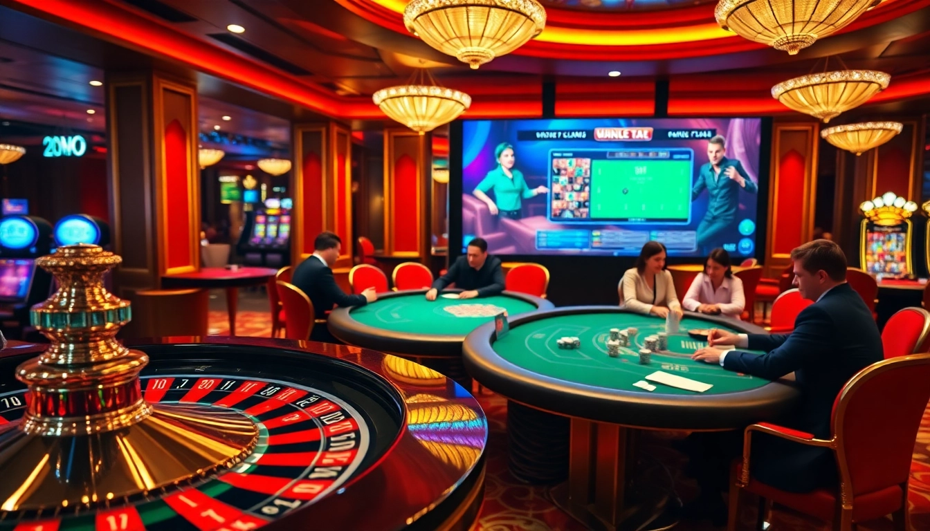 Vivez l'atmosphère palpitante d'un "casino en ligne france fiable", avec des joueurs engagés aux tables de poker en ligne et aux machines à sous vibrantes.
