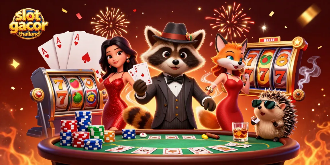 Experience the excitement of slot gacor thailand with vibrant illustrations of winning gameplay.