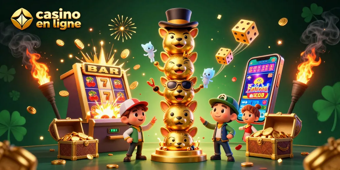 Jouez aux jeux passionnants de casino en ligne avec des symboles colorés et un totem interactif.