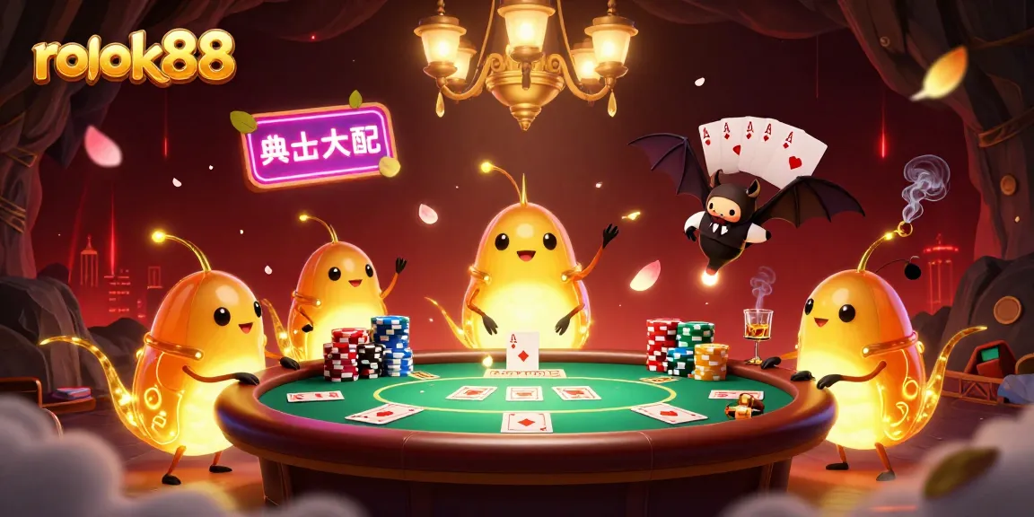 Experience rokok88's vibrant cave casino illuminated by glowworms with a unique gaming atmosphere.