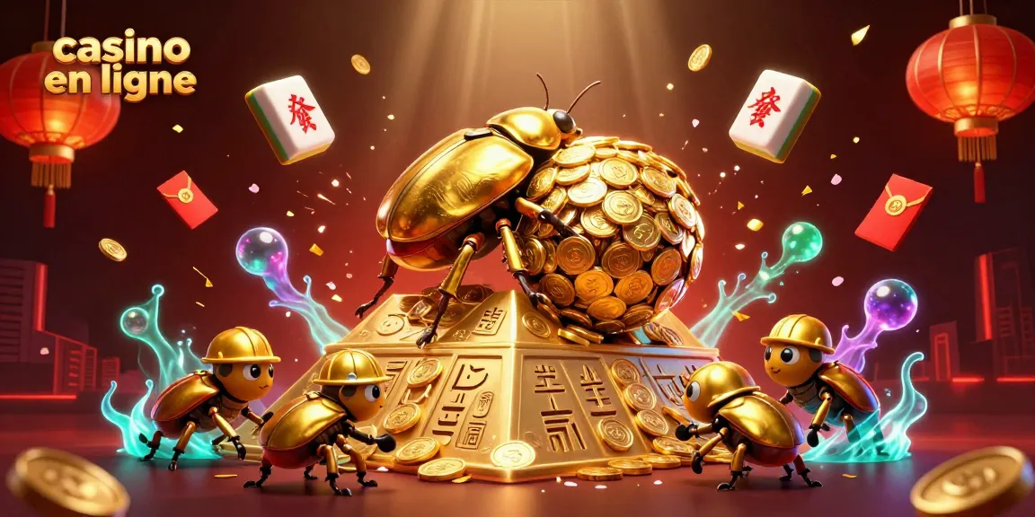 Profitez du casino en ligne avec une scène colorée et dynamique de jeux.