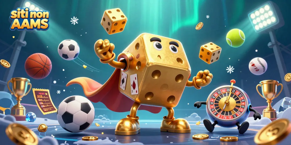 Gioca nei migliori siti non AAMS con un golem di dadi d'oro che lancia dadi più piccoli.