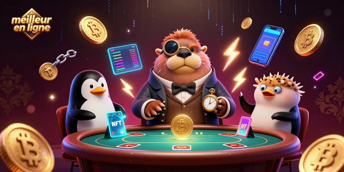 Vivez l'expérience du meilleur casino en ligne avec cette illustration 3D des personnages en jeu de cartes sous-marins.