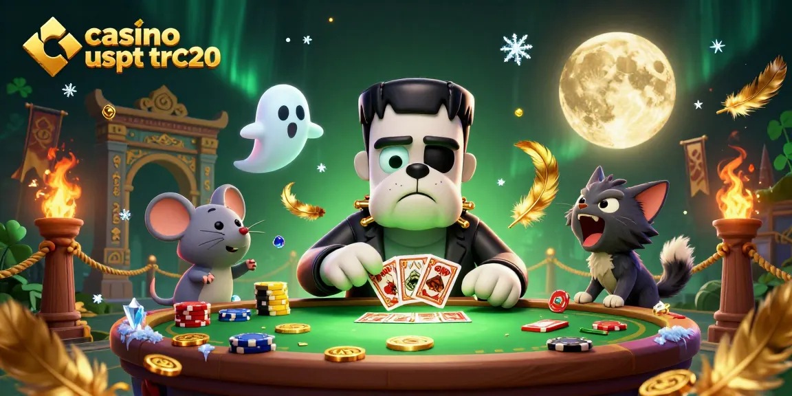 Giocare in un casino usdt trc20 con un bulldog Frankenstein e un topo fantasma tra le fiches.