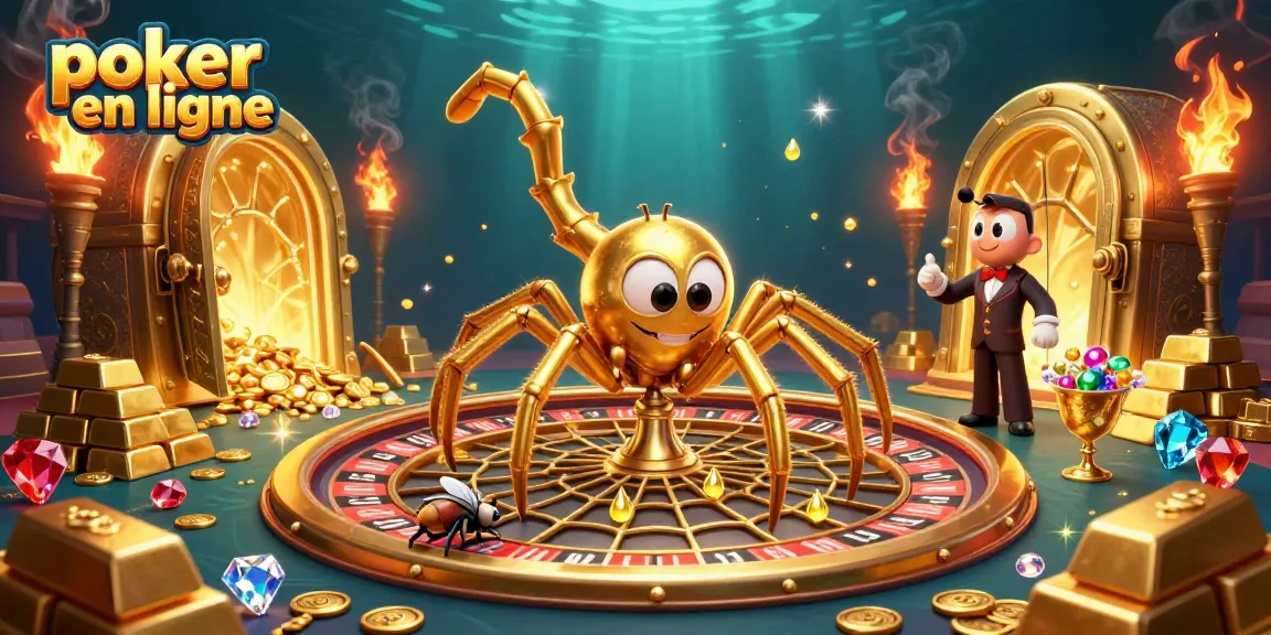 Gagnez au poker en ligne avec cette illustration dynamique et engageante des meilleurs éléments du jeu.