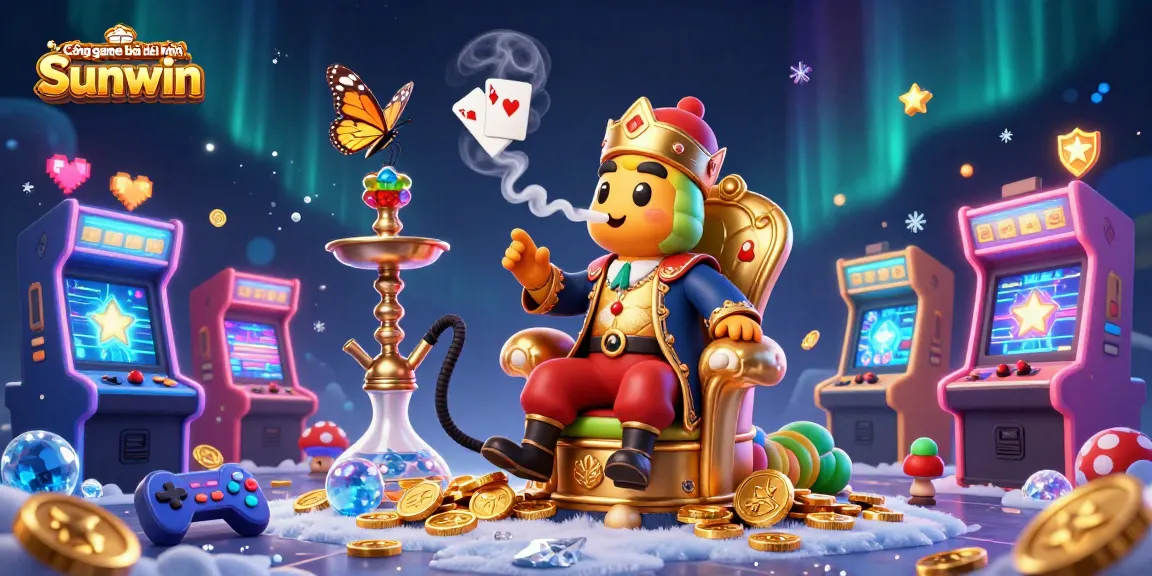 Engage with the Cổng game bài đổi thưởng Sunwin through vibrant 3D casino illustrations showcasing unique characters and games.