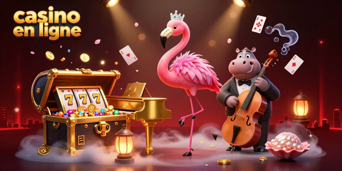 Visualisez un casino en ligne palpitant avec des artistes colorés et des éléments de jeu captivants.
