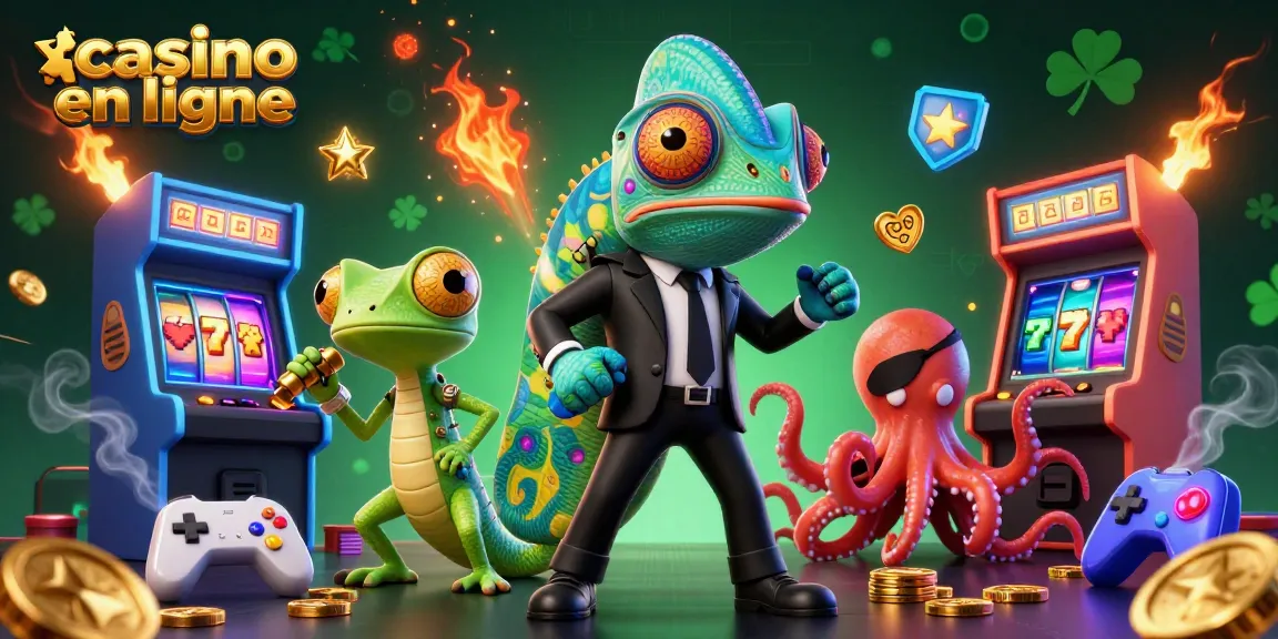 Un agent chameleon et un caméléon technologique au coeur d'un casino en ligne rempli de jeux