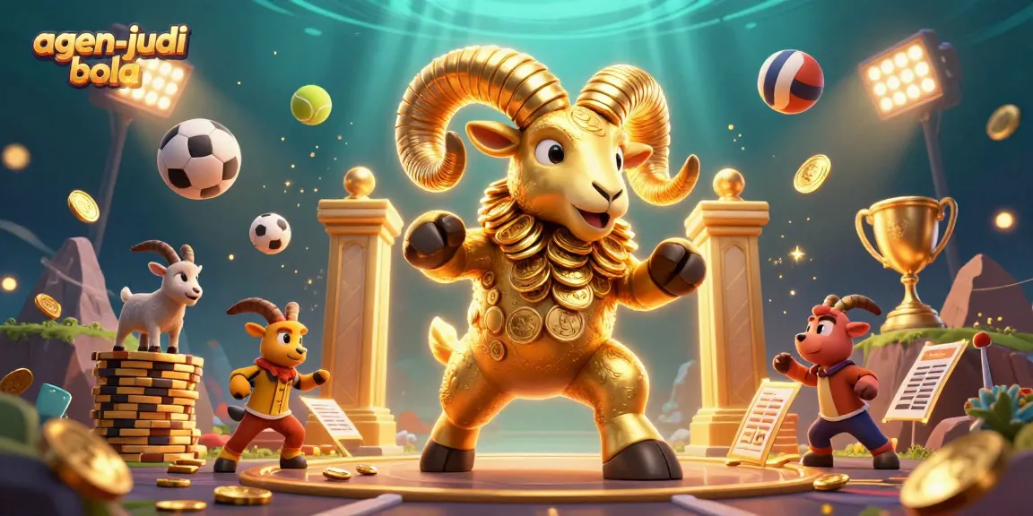 Experience thrilling sports betting action with agen-judi-bola's dynamic golden ram and sports elements.