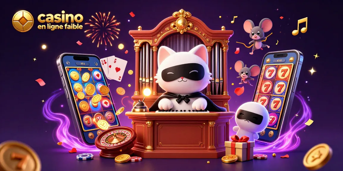 Promotion d'un casino en ligne fiable avec un chat fantôme et un organiste, empreint de magie.