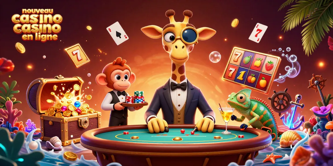 Découvrez l'expérience d'un nouveau casino en ligne avec un girafe parieur et des robots serveurs.