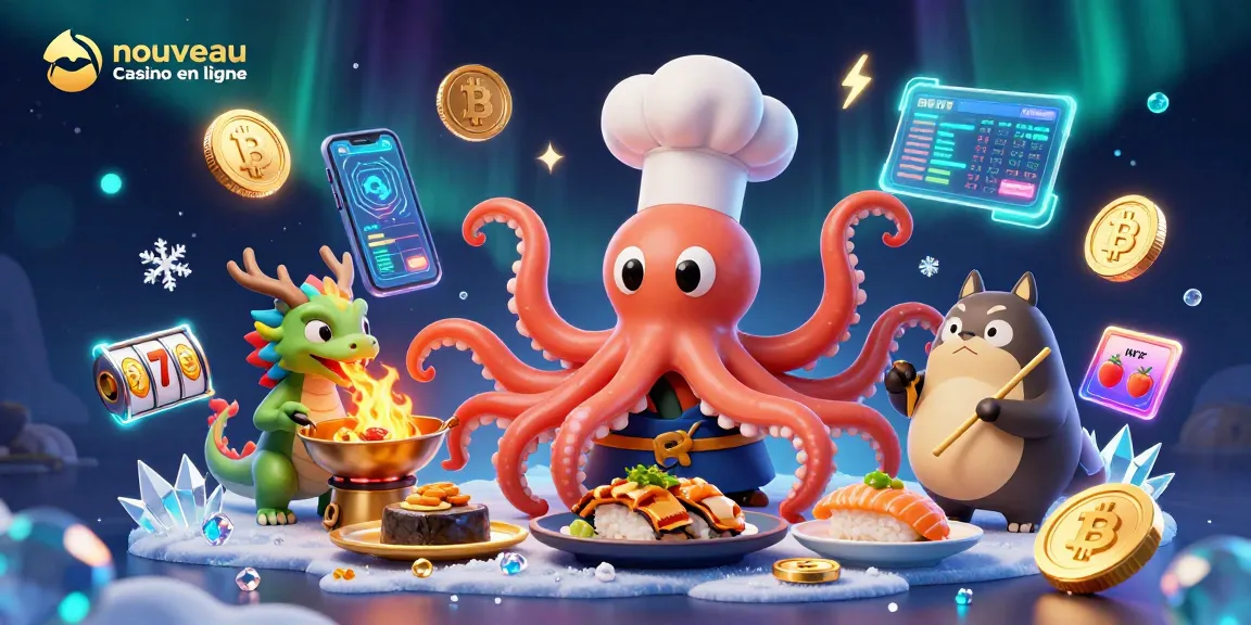 Plongez-vous dans l'univers du nouveau casino en ligne avec cette illustration captivante.