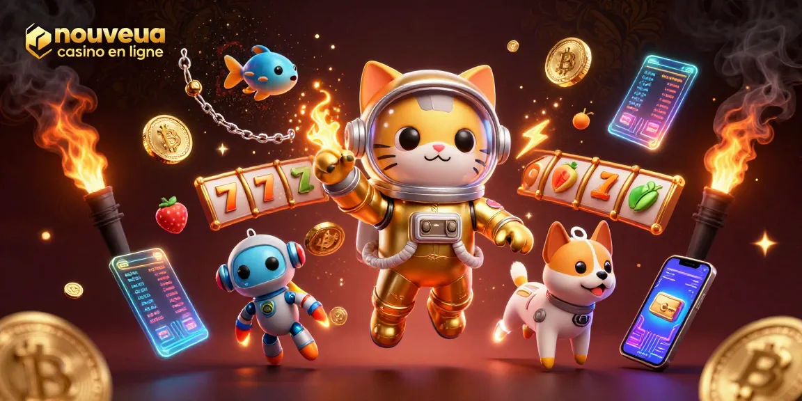 Découvrez le nouveau casino en ligne avec un chat astronaute et ses compagnons dans un univers coloré et riche en symboles.